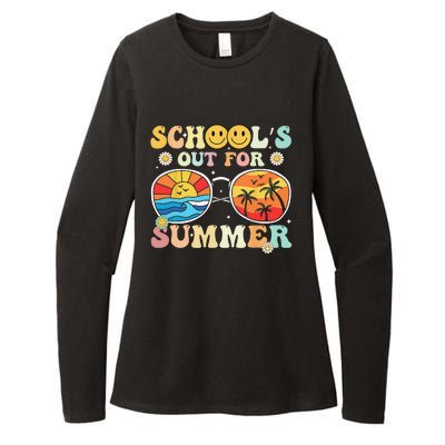 Retro Groovy School's Out For Summer Graduation Teacher Womens CVC Long Sleeve Shirt