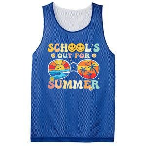 Retro Groovy School's Out For Summer Graduation Teacher Mesh Reversible Basketball Jersey Tank