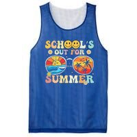 Retro Groovy School's Out For Summer Graduation Teacher Mesh Reversible Basketball Jersey Tank