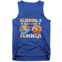 Retro Groovy School's Out For Summer Graduation Teacher Tank Top