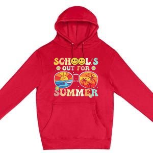 Retro Groovy School's Out For Summer Graduation Teacher Premium Pullover Hoodie