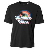 Retro Groovy Summer Vibes For Women Men Kids Summer Vacation Cooling Performance Crew T-Shirt