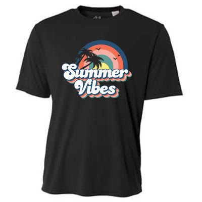 Retro Groovy Summer Vibes For Women Men Kids Summer Vacation Cooling Performance Crew T-Shirt