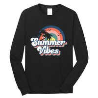 Retro Groovy Summer Vibes For Women Men Kids Summer Vacation Long Sleeve Shirt