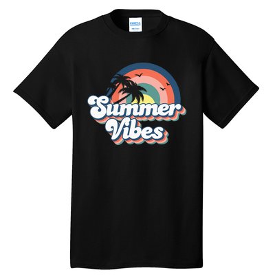 Retro Groovy Summer Vibes For Women Men Kids Summer Vacation Tall T-Shirt