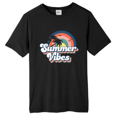 Retro Groovy Summer Vibes For Women Men Kids Summer Vacation Tall Fusion ChromaSoft Performance T-Shirt