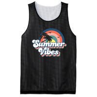 Retro Groovy Summer Vibes For Women Men Kids Summer Vacation Mesh Reversible Basketball Jersey Tank