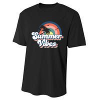 Retro Groovy Summer Vibes For Women Men Kids Summer Vacation Performance Sprint T-Shirt