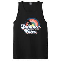 Retro Groovy Summer Vibes For Women Men Kids Summer Vacation PosiCharge Competitor Tank