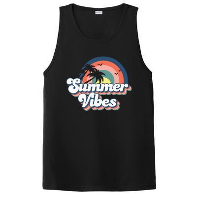 Retro Groovy Summer Vibes For Women Men Kids Summer Vacation PosiCharge Competitor Tank