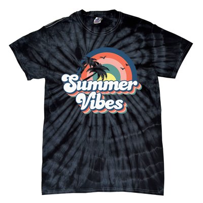 Retro Groovy Summer Vibes For Women Men Kids Summer Vacation Tie-Dye T-Shirt