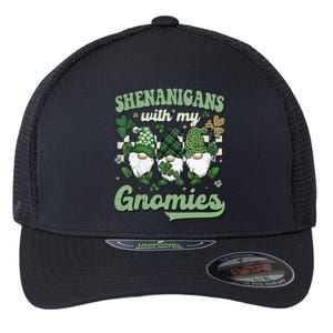 Retro Groovy St Patricks Day Shenanigans With My Gnomies Flexfit Unipanel Trucker Cap