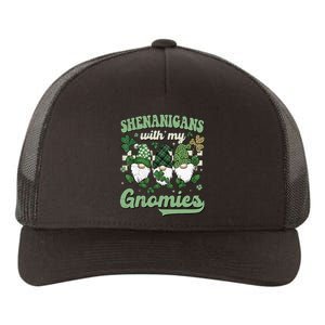 Retro Groovy St Patricks Day Shenanigans With My Gnomies Yupoong Adult 5-Panel Trucker Hat