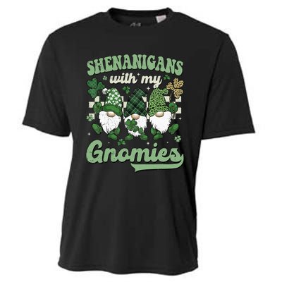 Retro Groovy St Patricks Day Shenanigans With My Gnomies Cooling Performance Crew T-Shirt