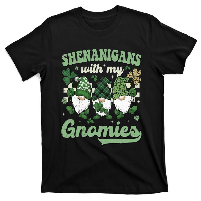 Retro Groovy St Patricks Day Shenanigans With My Gnomies T-Shirt