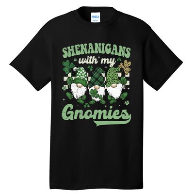 Retro Groovy St Patricks Day Shenanigans With My Gnomies Tall T-Shirt