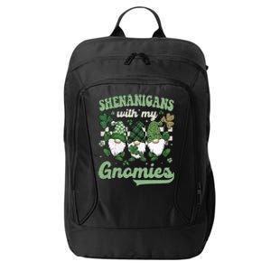 Retro Groovy St Patricks Day Shenanigans With My Gnomies City Backpack