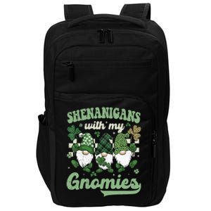 Retro Groovy St Patricks Day Shenanigans With My Gnomies Impact Tech Backpack