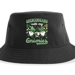 Retro Groovy St Patricks Day Shenanigans With My Gnomies Sustainable Bucket Hat