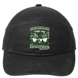 Retro Groovy St Patricks Day Shenanigans With My Gnomies 7-Panel Snapback Hat