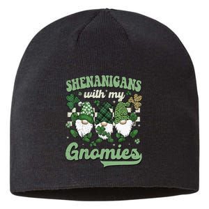 Retro Groovy St Patricks Day Shenanigans With My Gnomies Sustainable Beanie