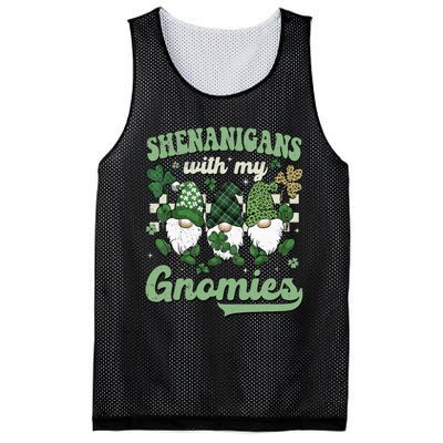 Retro Groovy St Patricks Day Shenanigans With My Gnomies Mesh Reversible Basketball Jersey Tank