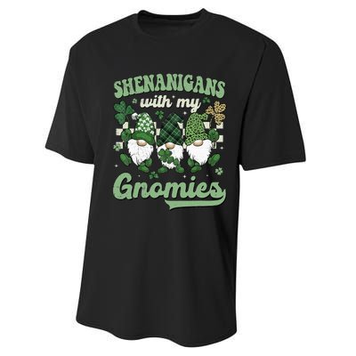 Retro Groovy St Patricks Day Shenanigans With My Gnomies Performance Sprint T-Shirt