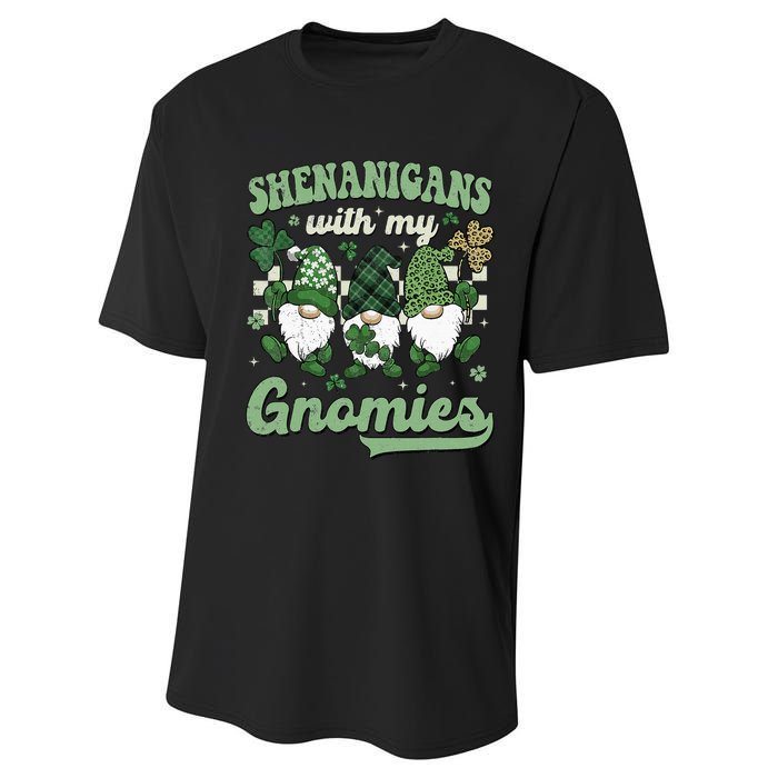 Retro Groovy St Patricks Day Shenanigans With My Gnomies Performance Sprint T-Shirt