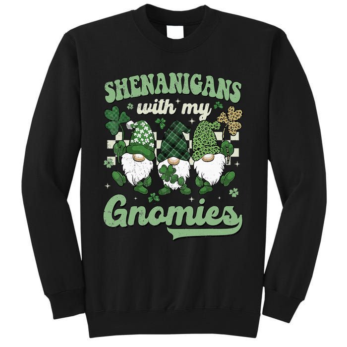 Retro Groovy St Patricks Day Shenanigans With My Gnomies Tall Sweatshirt