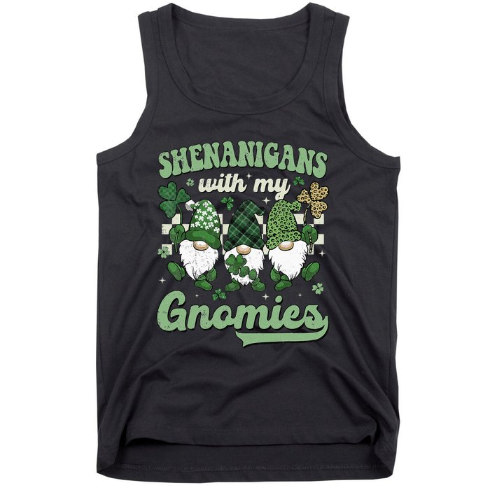 Retro Groovy St Patricks Day Shenanigans With My Gnomies Tank Top