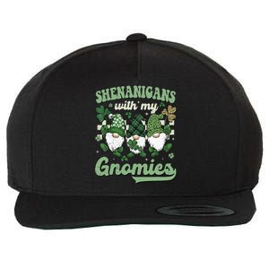 Retro Groovy St Patricks Day Shenanigans With My Gnomies Wool Snapback Cap