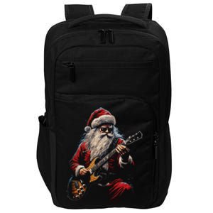 Rock Guitar Santa Claus Playing Guitar Funny Christmas Gift Impact Tech Backpack