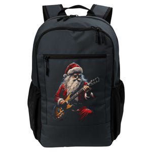 Rock Guitar Santa Claus Playing Guitar Funny Christmas Gift Daily Commute Backpack