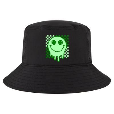 Retro Groovy Smile Face St Patricks Day Hippie Cool Comfort Performance Bucket Hat