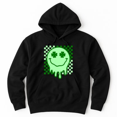 Retro Groovy Smile Face St Patricks Day Hippie Hoodie