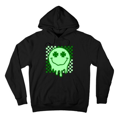 Retro Groovy Smile Face St Patricks Day Hippie Hoodie