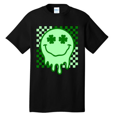 Retro Groovy Smile Face St Patricks Day Hippie Tall T-Shirt