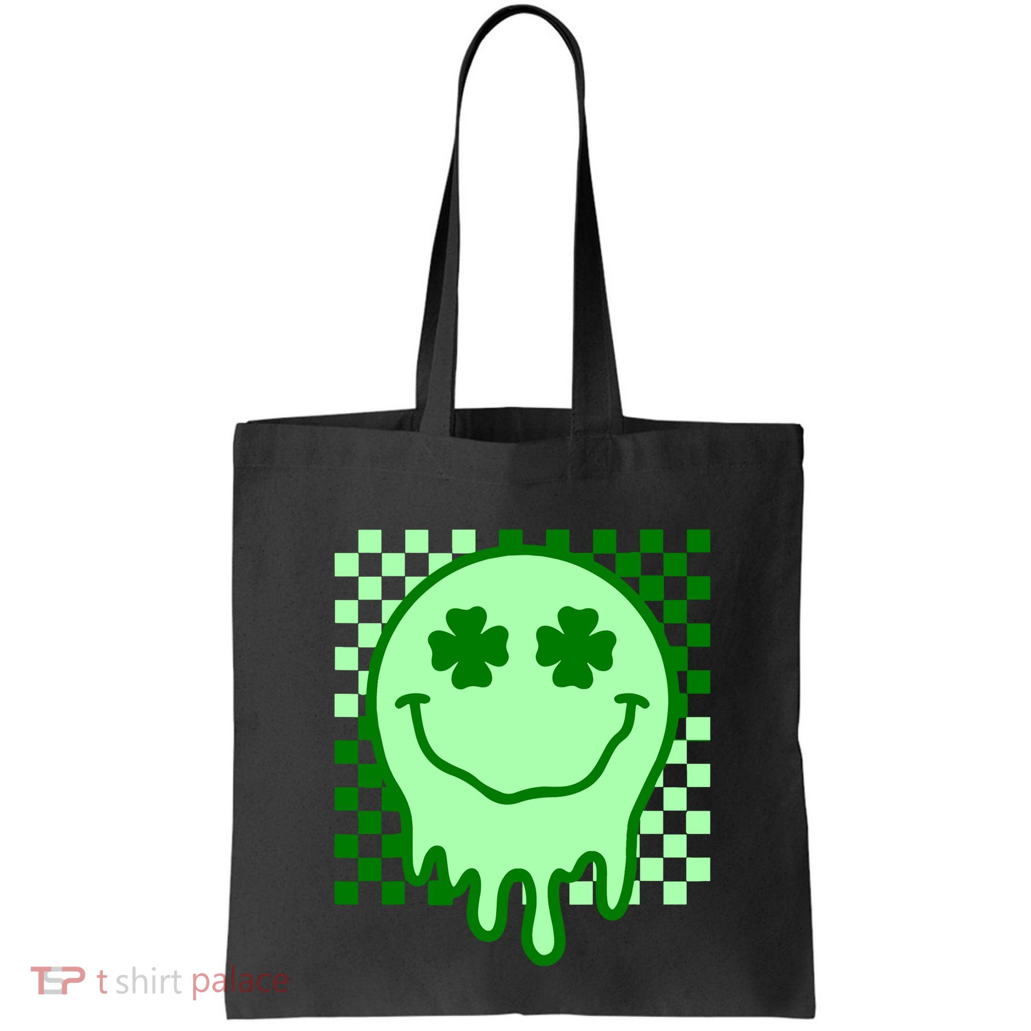 Retro Groovy Smile Face St Patricks Day Hippie Bag