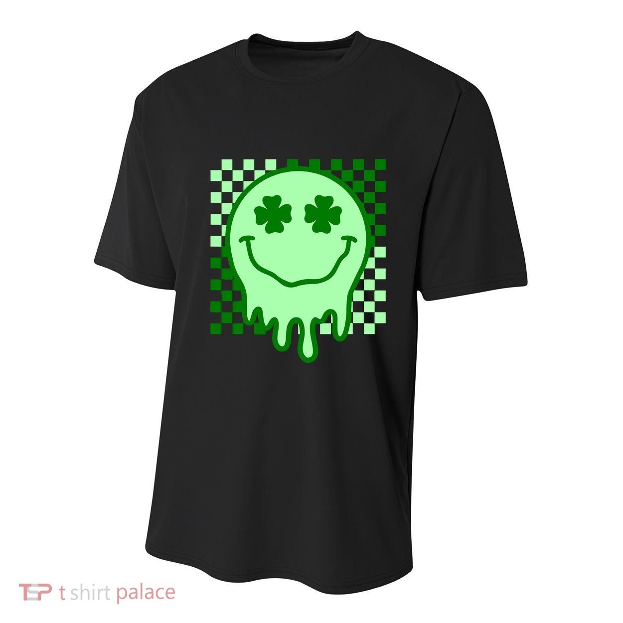 Retro Groovy Smile Face St Patricks Day Hippie Youth Performance Sprint T-Shirt