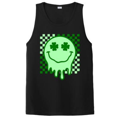 Retro Groovy Smile Face St Patricks Day Hippie PosiCharge Competitor Tank