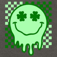 Retro Groovy Smile Face St Patricks Day Hippie Cotton Canvas Backpack