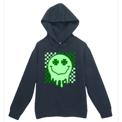 Retro Groovy Smile Face St Patricks Day Hippie Urban Pullover Hoodie