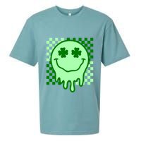 Retro Groovy Smile Face St Patricks Day Hippie Sueded Cloud Jersey T-Shirt