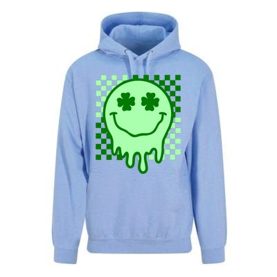 Retro Groovy Smile Face St Patricks Day Hippie Unisex Surf Hoodie