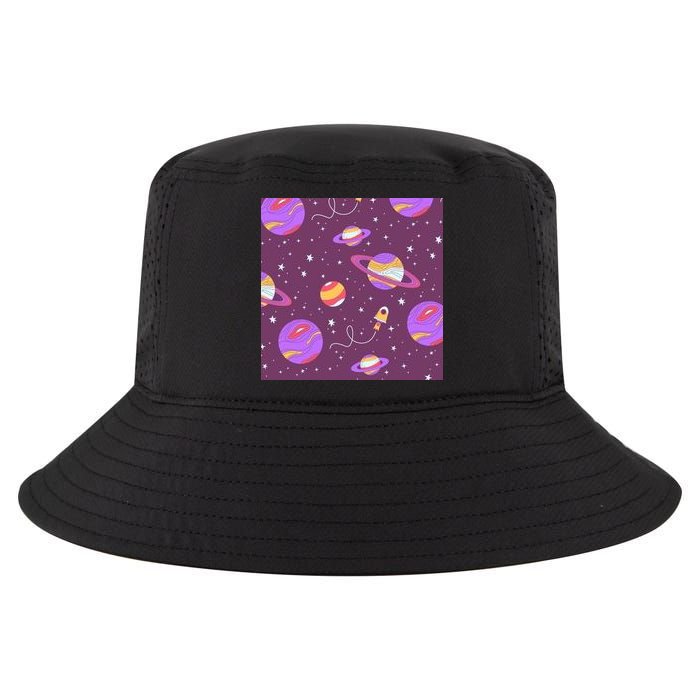 Retro Galaxy Spaceship Cool Comfort Performance Bucket Hat