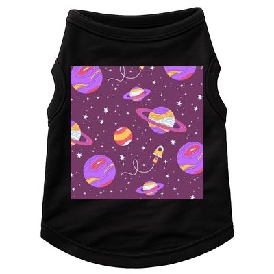 Retro Galaxy Spaceship Doggie Tank