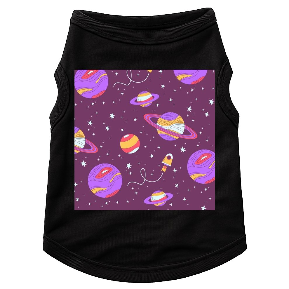 Retro Galaxy Spaceship Doggie Tank