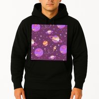 Retro Galaxy Spaceship Hoodie
