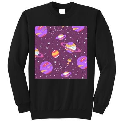 Retro Galaxy Spaceship Sweatshirt