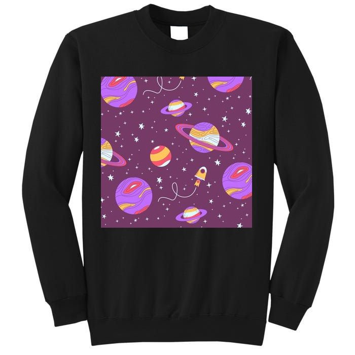 Retro Galaxy Spaceship Sweatshirt